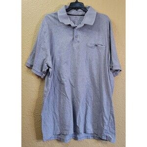 Shaquille O'Neal XLG Gray Polo Shirt Short Sleeves Stretch Big & Tall Size XLT